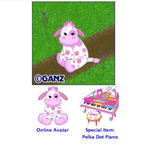 Webkinz Polka Dot Cow estore online virtual pet code HM10518